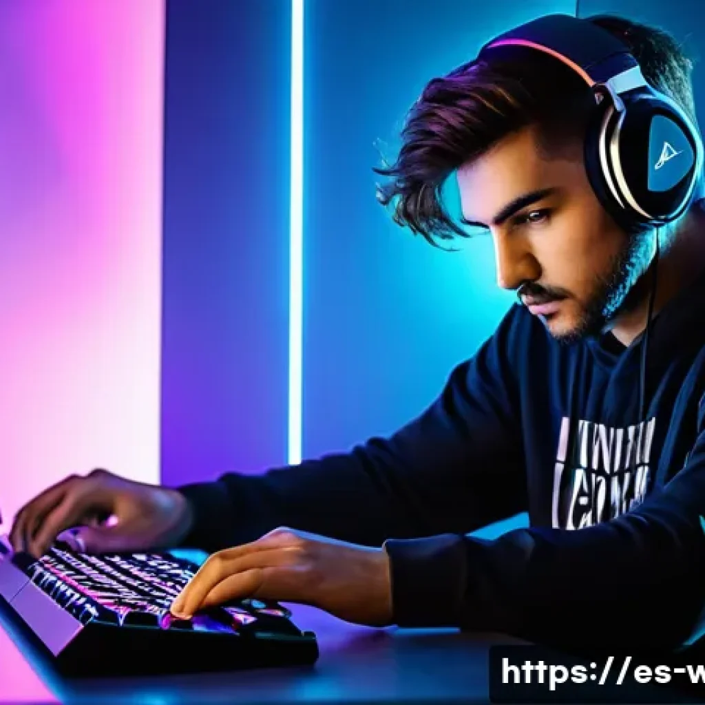 워크래프트3 키 설정 최적화 - **Prompt 1: "The Flow State Gamer"**
    "A young adult, male or female, aged 20-25, intensely focus...