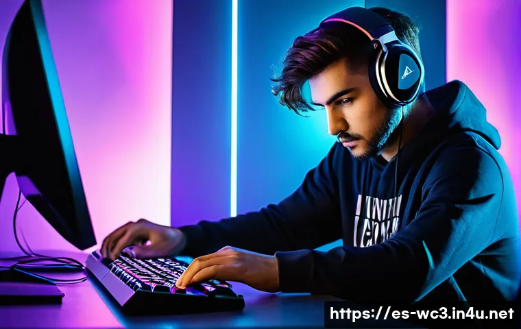 워크래프트3 키 설정 최적화 - **Prompt 1: "The Flow State Gamer"**
    "A young adult, male or female, aged 20-25, intensely focus...