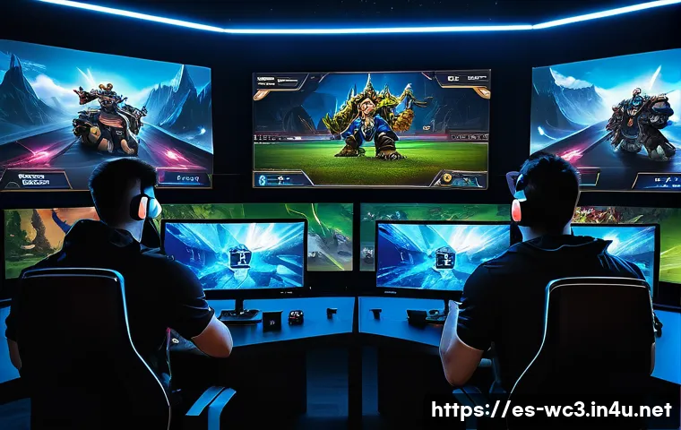 워크래프트3 리더보드 사용법 - A dynamic and detailed esports leaderboard scene showing a diverse group of competitive Warcraft 3 p...